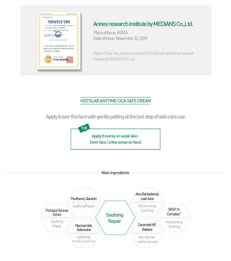 ANYTIME CICA SAFE CREAM - HistoLab Canada