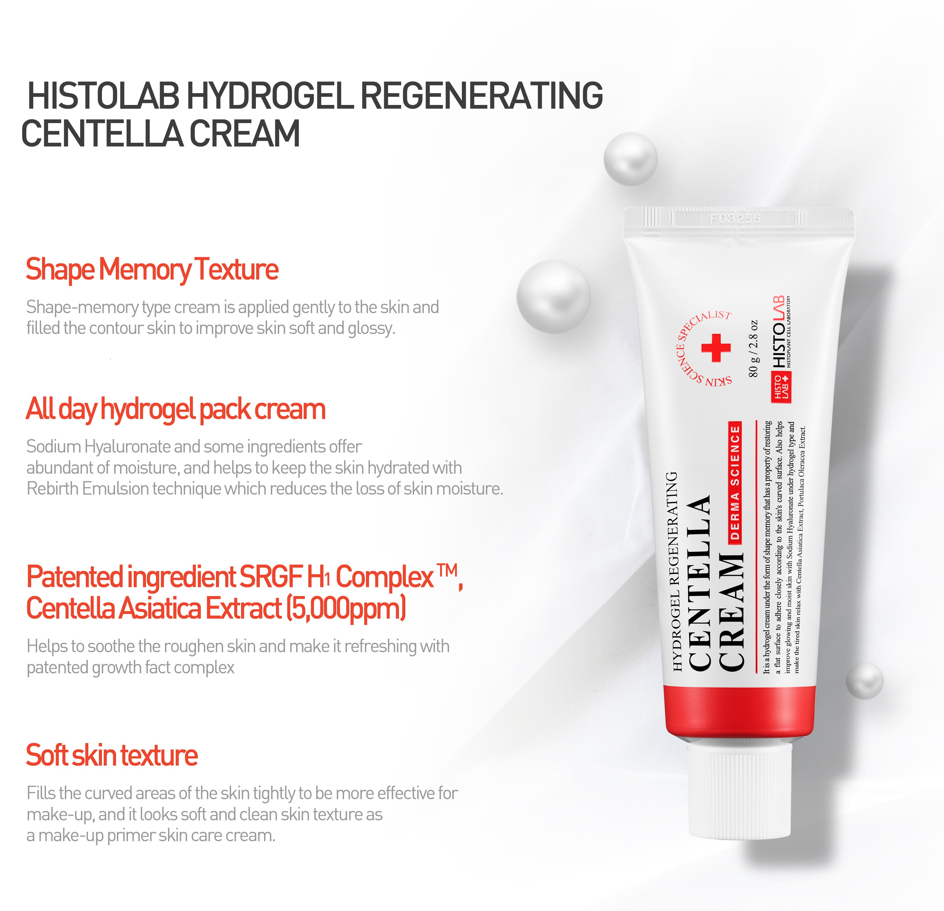 HYDROGEL REGENERATING CENTELLA CREAM (Sleeping Pack) - HistoLab Canada